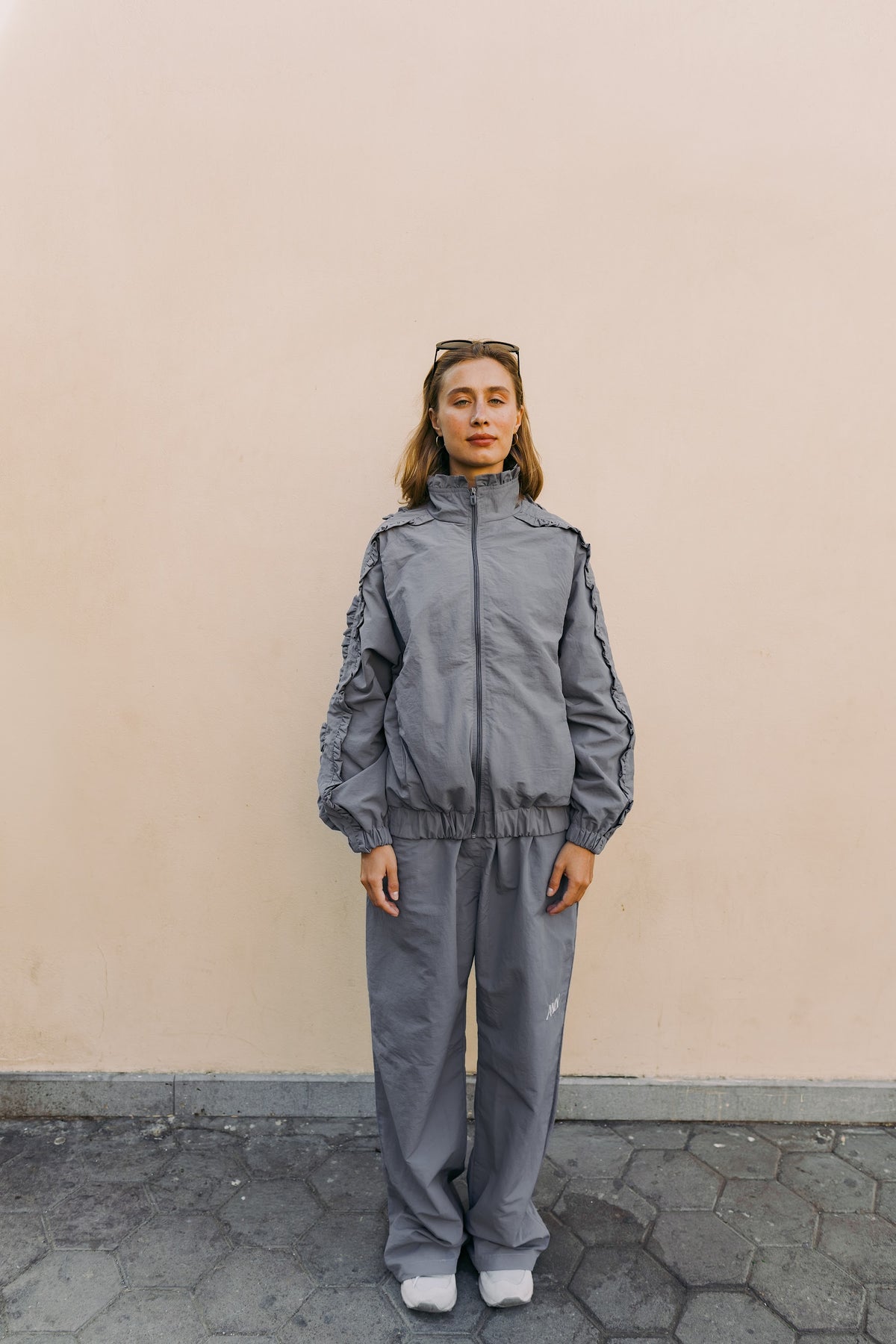 Slate grey track set, full length
