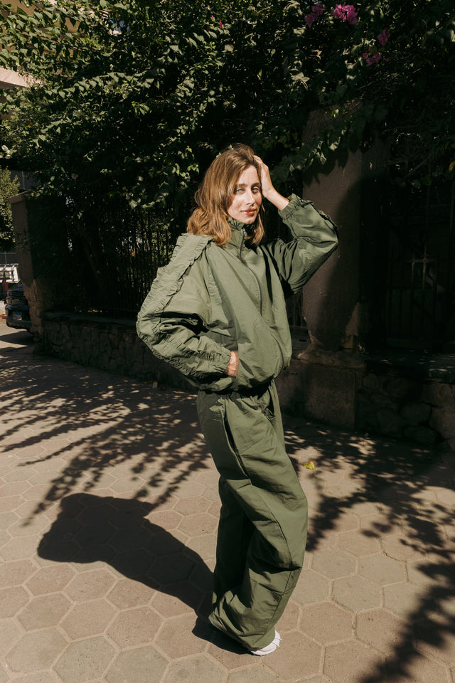 Olive track set, full length