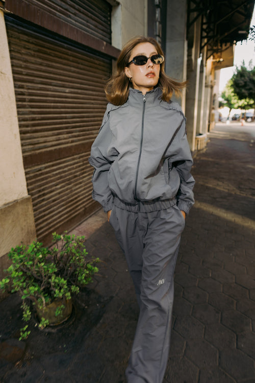 Walking in the slate grey track set